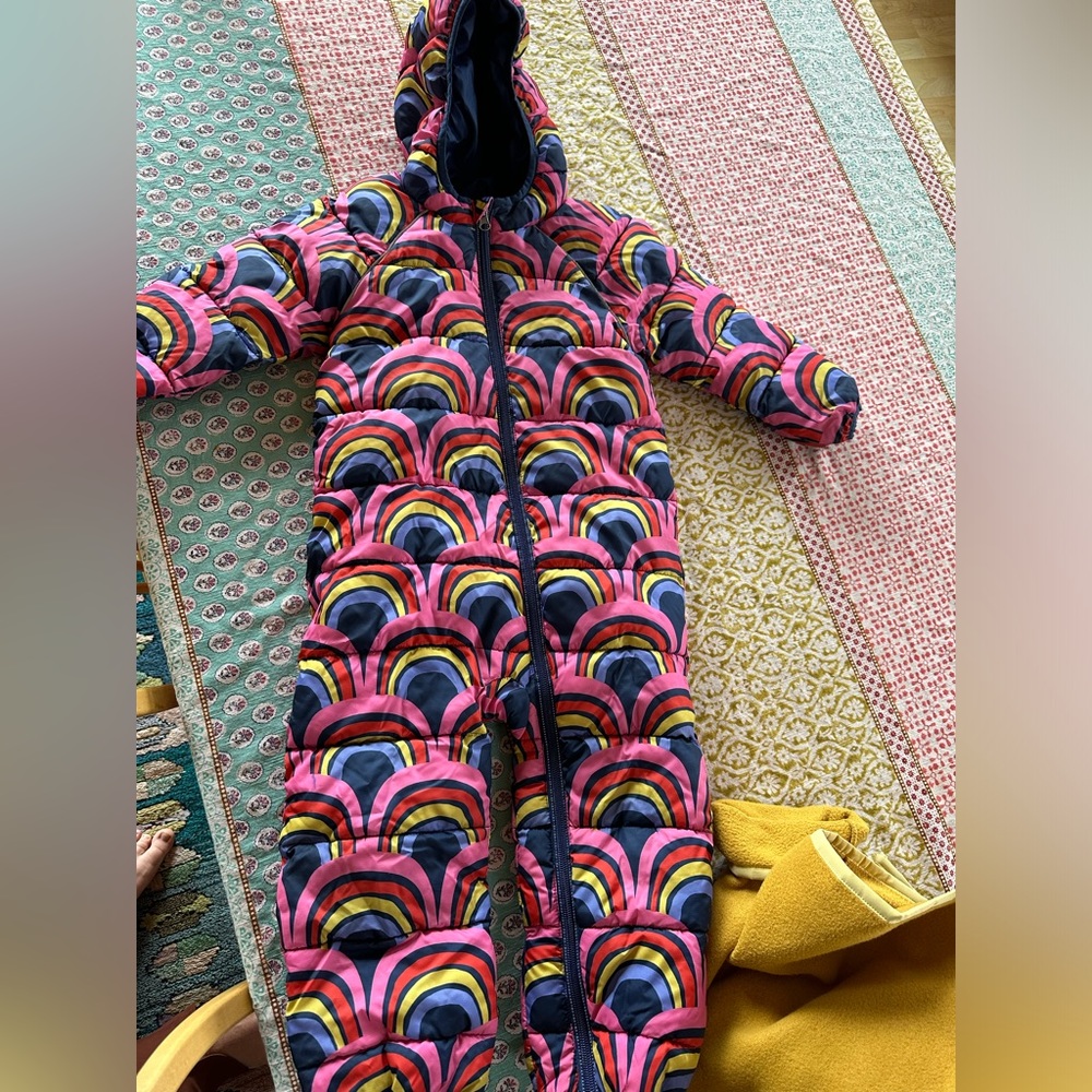 Hanna Andersson Pink Rainbow Puffer Jacket